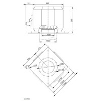 Термо крышный вентилятор Systemair DVV 560D4-6-XL/120°C