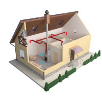 Даховий витяжний камінний вентилятор для посилення тяги витяжки димових газів ВЕНТС ВКТ 4Е 25