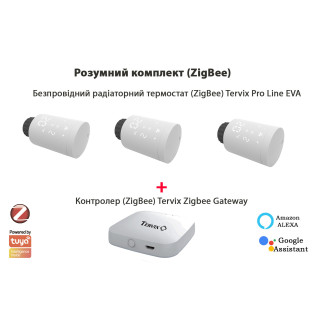 Комплект Tervix Pro Line EVA2 (3 шт.) + контроллер Tervix ZigBee Gateway image