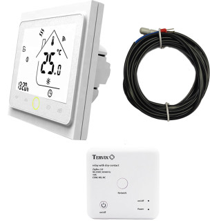 Комплект беспроводного управления отоплением ZigBee: термостат встроек. + реле (сухой контакт) image